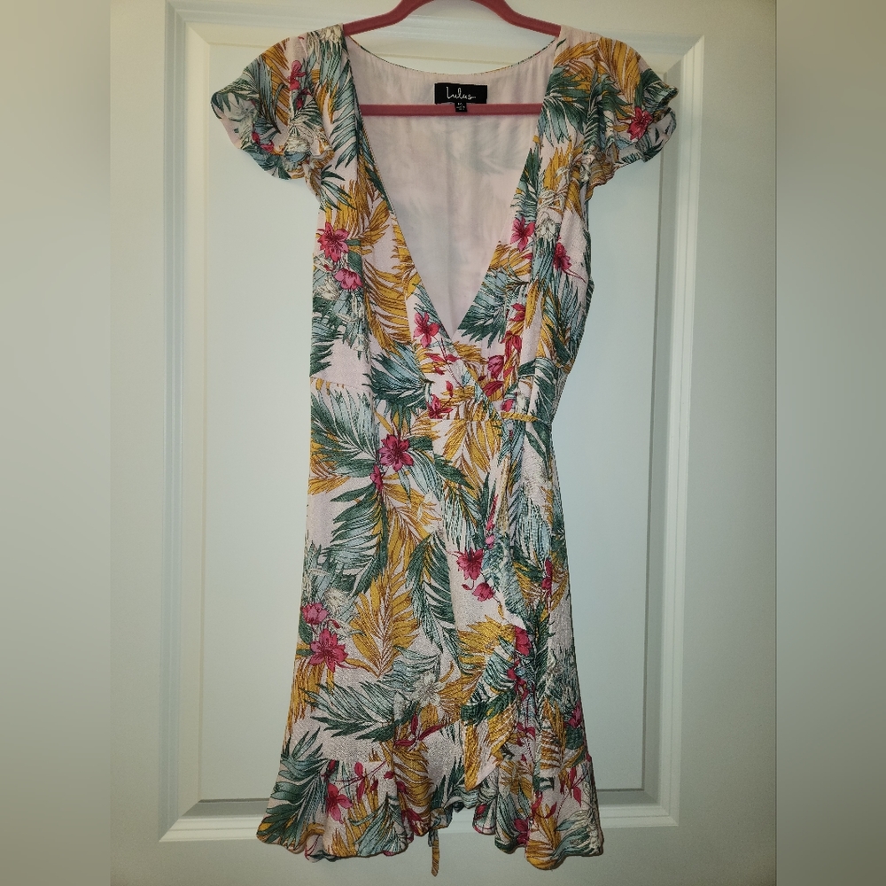 Lulus Floral Print Wrap Dress